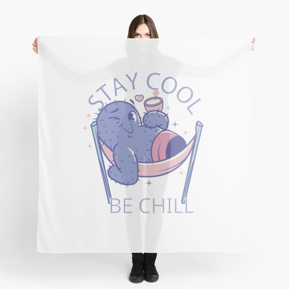 Stay Cool, Be Chill Scarf - cute pet design by HackerLooks