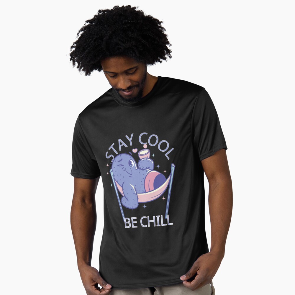 Stay Cool, Be Chill Active T-Shirt - cute pet design by HackerLooks