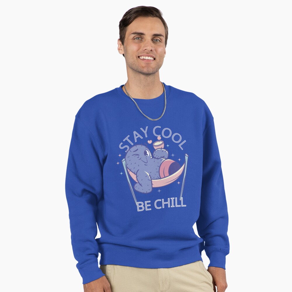 Stay Cool, Be Chill Pullover Sweatshirt - cute pet design by HackerLooks