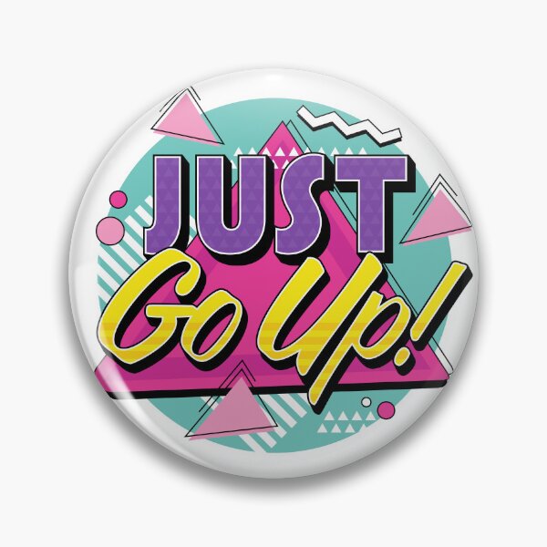 Item preview, Just Go Up! Retro Pop Art Cyan & Purple designed and sold by Tom Napper Design.