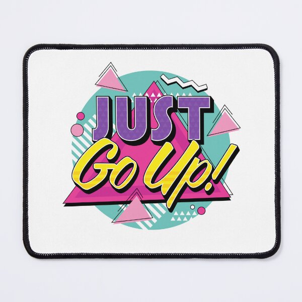 Item preview, Just Go Up! Retro Pop Art Cyan & Purple designed and sold by Tom Napper Design.