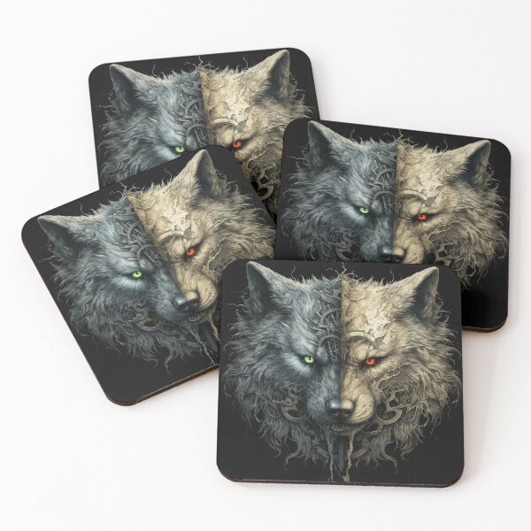 Item preview, Duality Wolves - Corrupted Balance of Light and Decay designed and sold by Daagath.