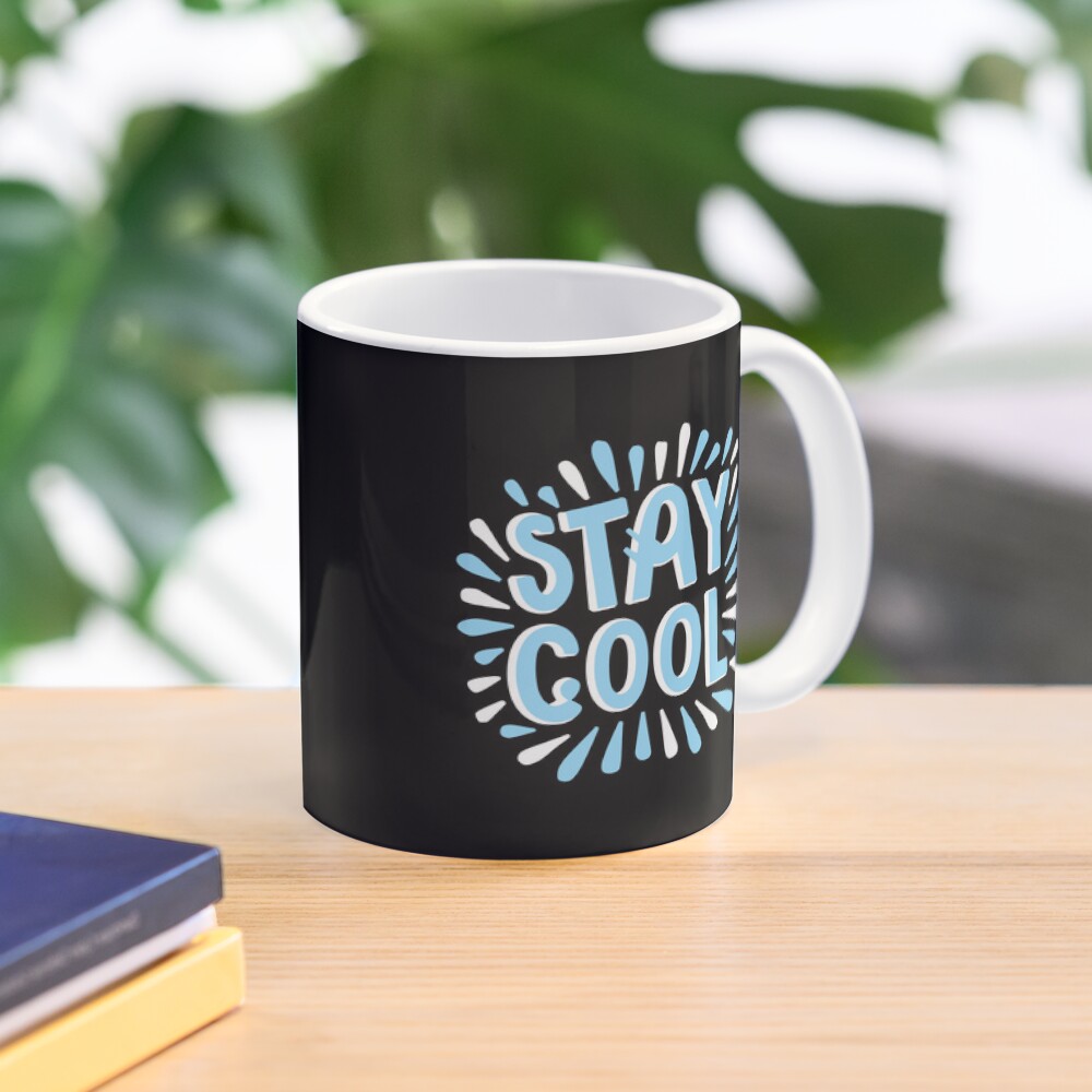 Stay Cool (Dark) Classic Mug - cute pet design by HackerLooks