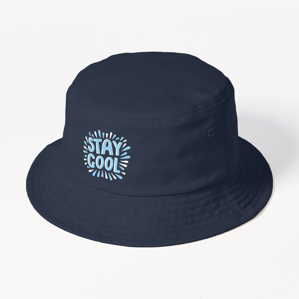 Stay Cool (Dark) Bucket Hat - cute pet design by HackerLooks