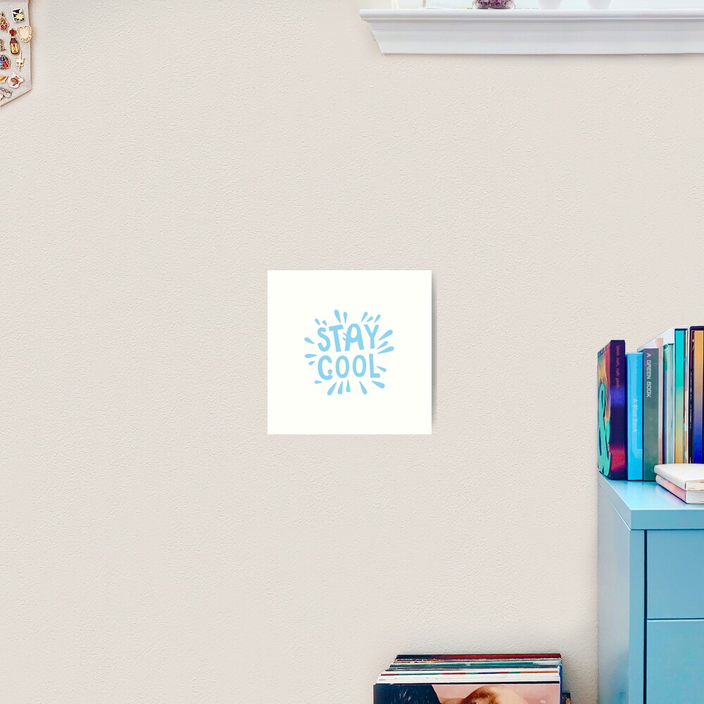 Stay Cool (Dark) Art Print - cute pet design by HackerLooks