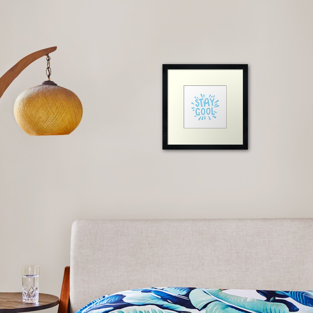 Stay Cool (Dark) Framed Art Print - cute pet design by HackerLooks