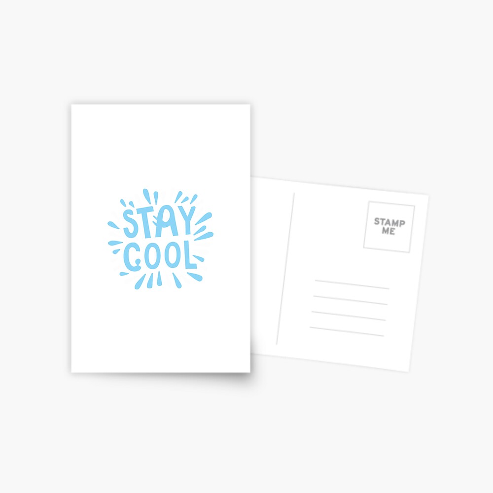 Stay Cool (Dark) Postcard - cute pet design by HackerLooks