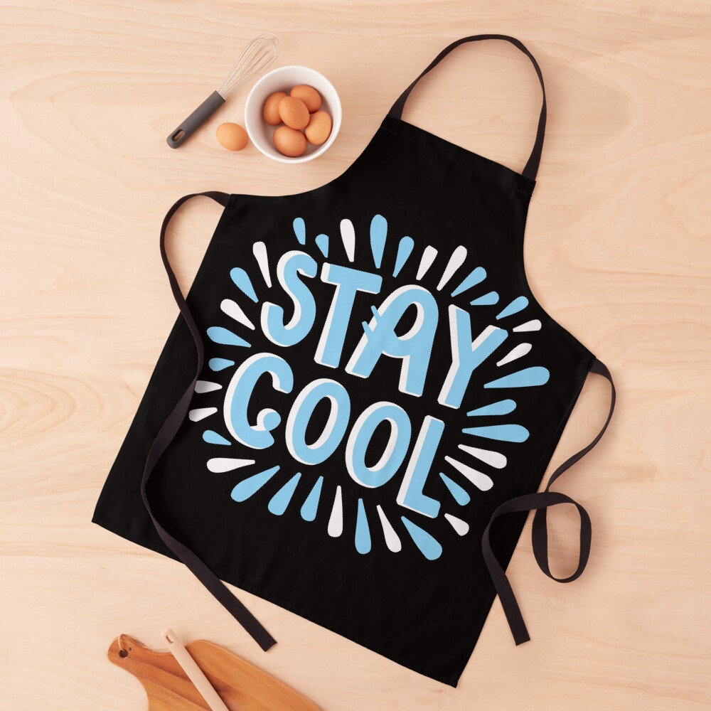 Stay Cool (Dark) Apron - cute pet design by HackerLooks