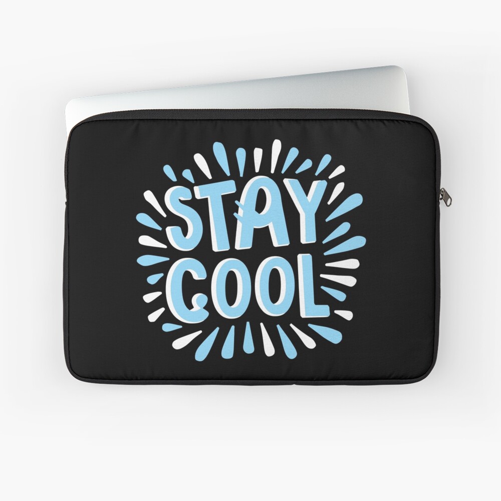 Stay Cool (Dark) Laptop Sleeve - cute pet design by HackerLooks