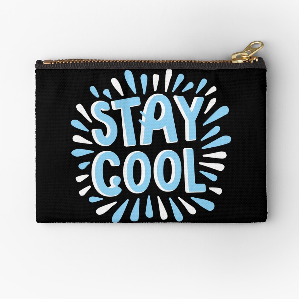 Stay Cool (Dark) Zipper Pouch - cute pet design by HackerLooks