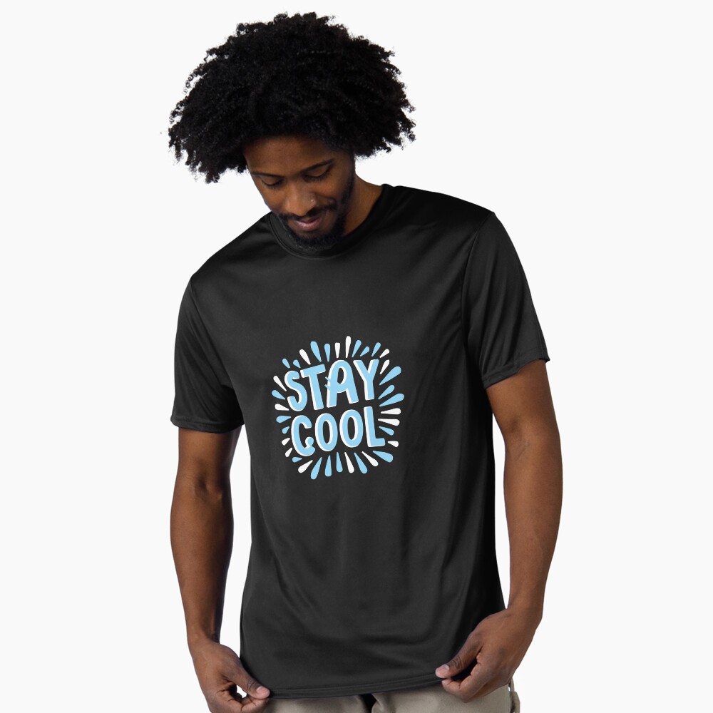 Stay Cool (Dark) Active T-Shirt - cute pet design by HackerLooks