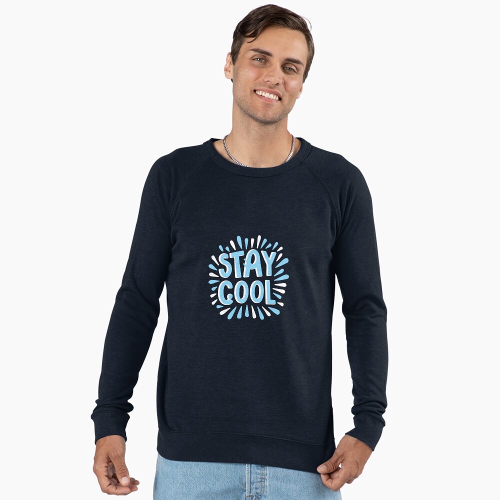 Stay Cool (Dark) Lightweight Sweatshirt - cute pet design by HackerLooks