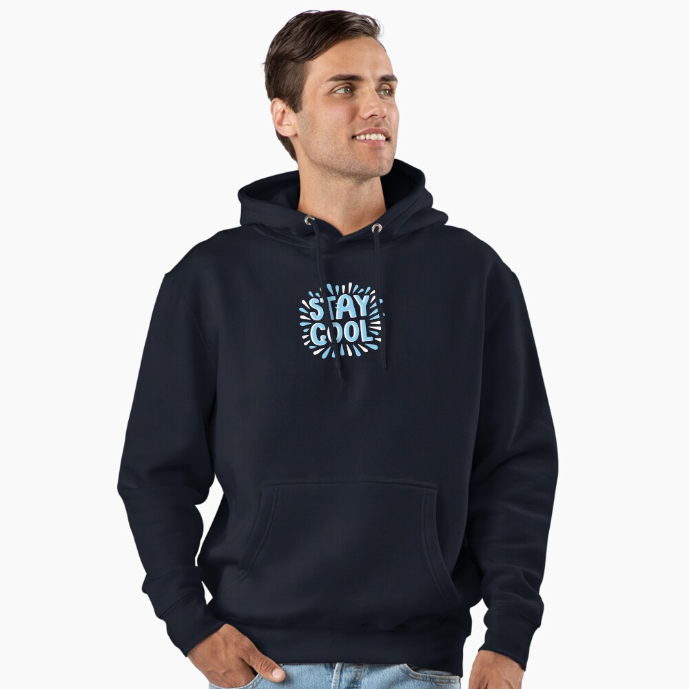 Stay Cool (Dark) Pullover Hoodie - cute pet design by HackerLooks
