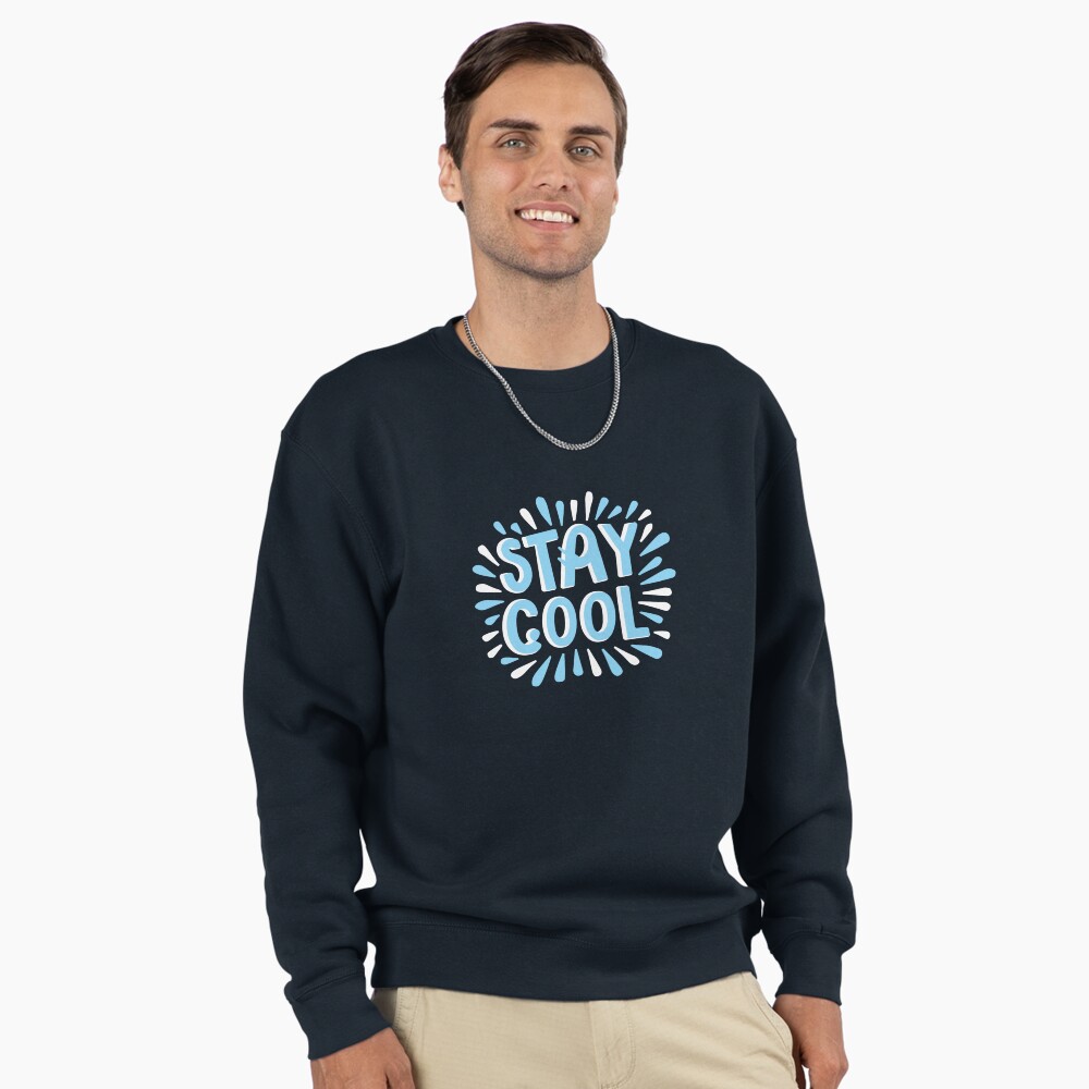 Stay Cool (Dark) Pullover Sweatshirt - cute pet design by HackerLooks