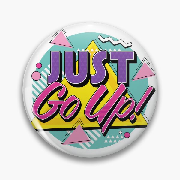 Item preview, Just Go Up! Retro Pop Art Cyan & Pink designed and sold by Tom Napper Design.