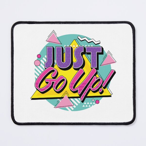 Item preview, Just Go Up! Retro Pop Art Cyan & Pink designed and sold by Tom Napper Design.