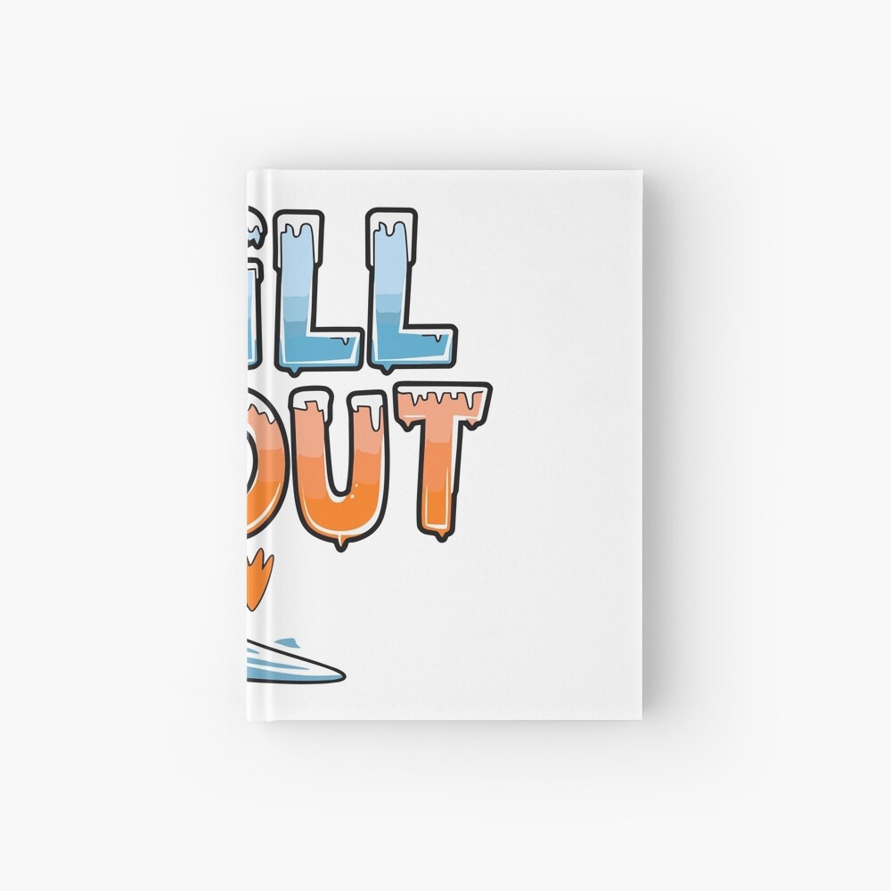 Chill Out Hardcover Journal - cute pet design by HackerLooks