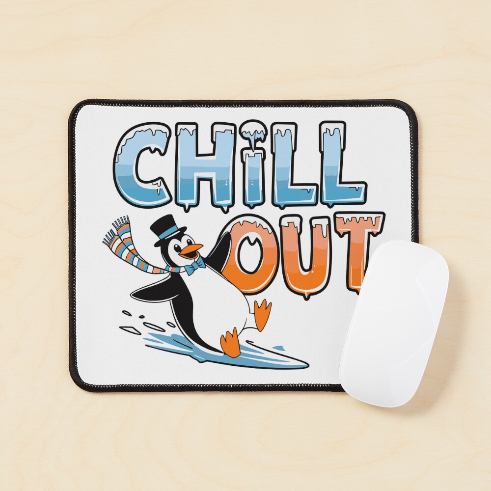 Chill Out Mouse Pad - cute pet design by HackerLooks