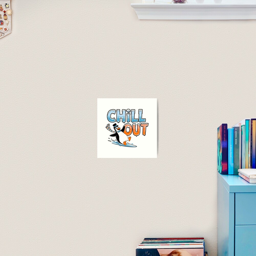 Chill Out Art Print - cute pet design by HackerLooks