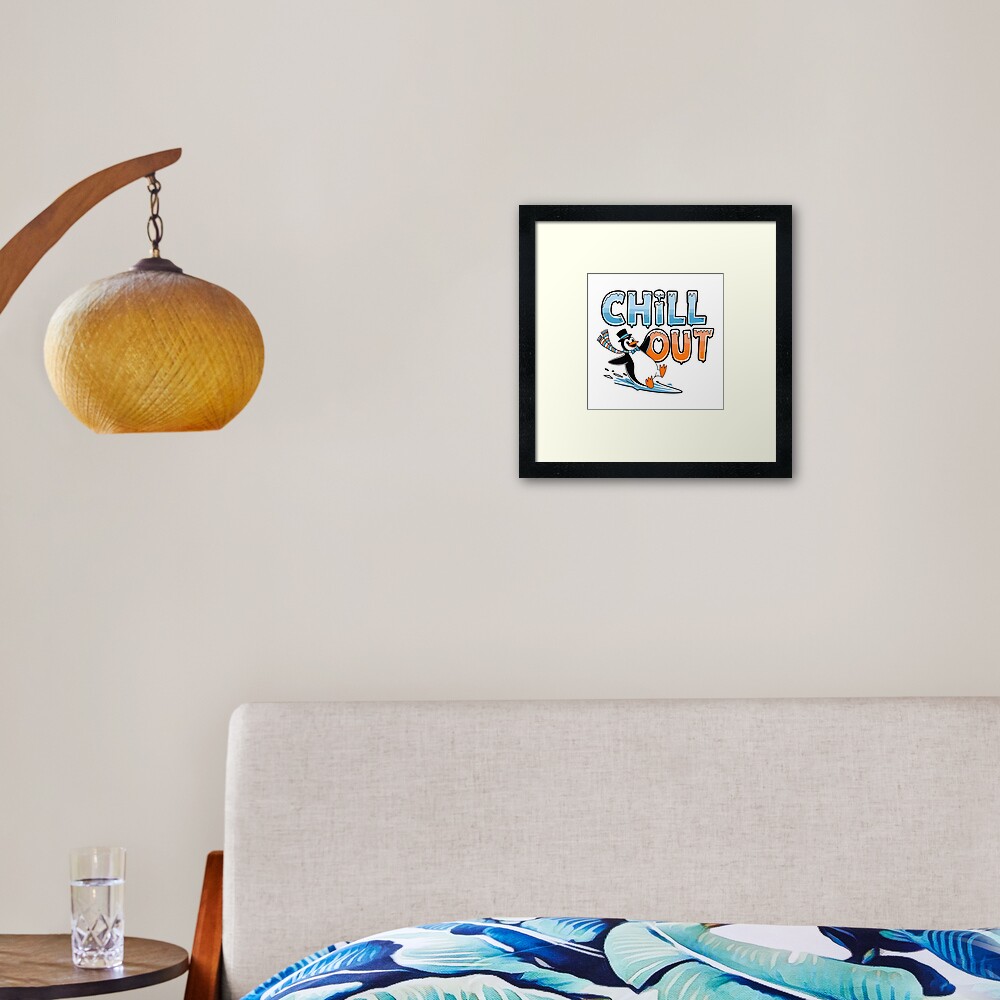 Chill Out Framed Art Print - cute pet design by HackerLooks