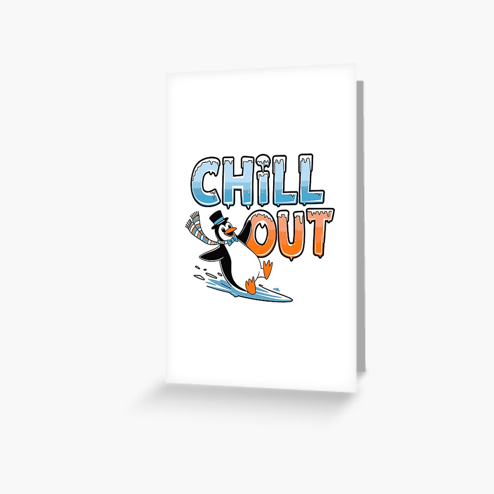 Chill Out Greeting Card - cute pet design by HackerLooks