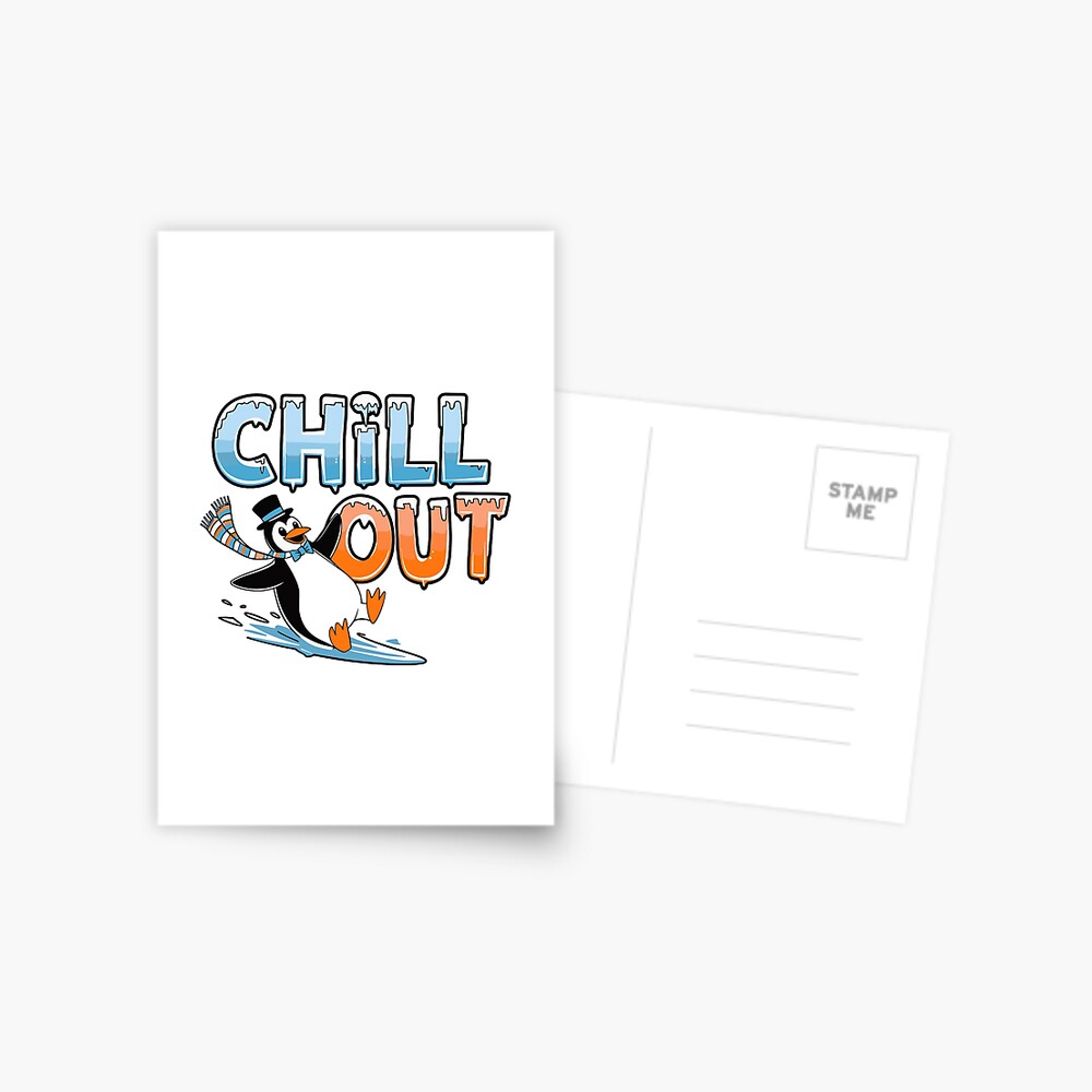 Chill Out Postcard - cute pet design by HackerLooks
