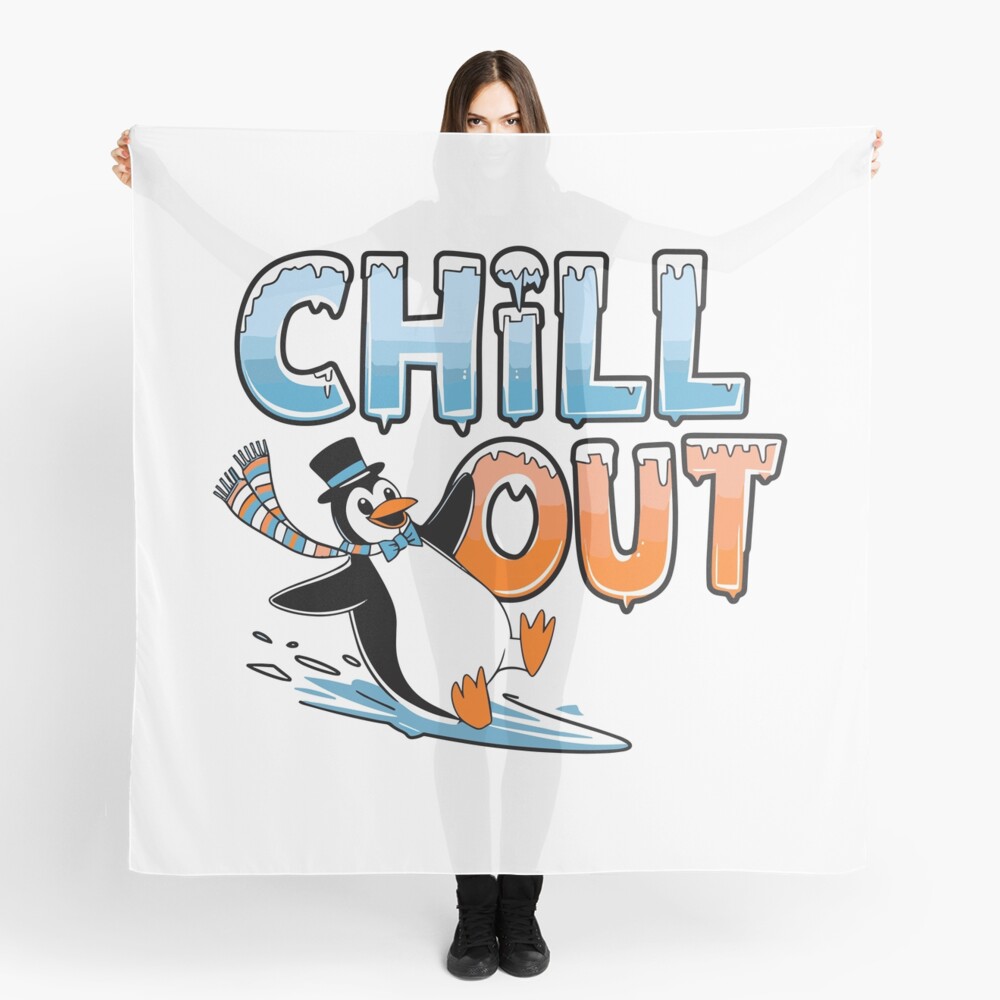 Chill Out Scarf - cute pet design by HackerLooks