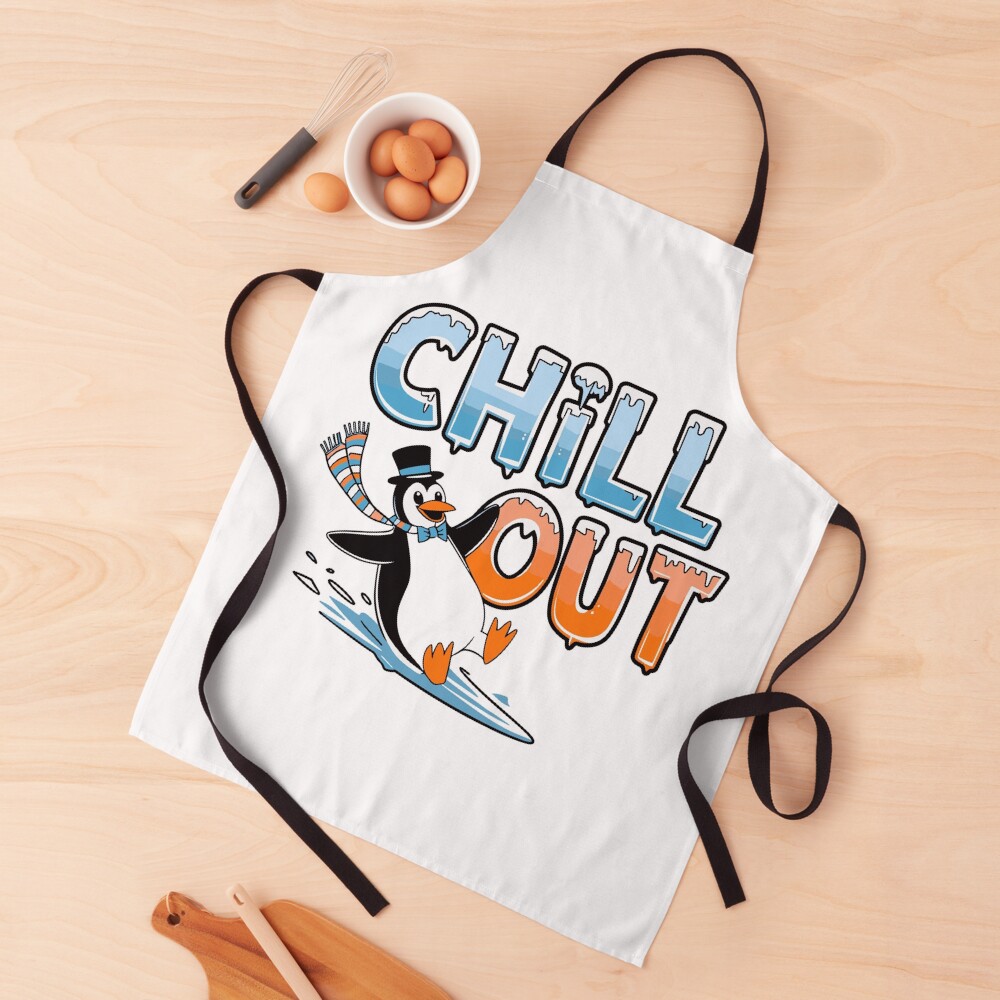 Chill Out Apron - cute pet design by HackerLooks