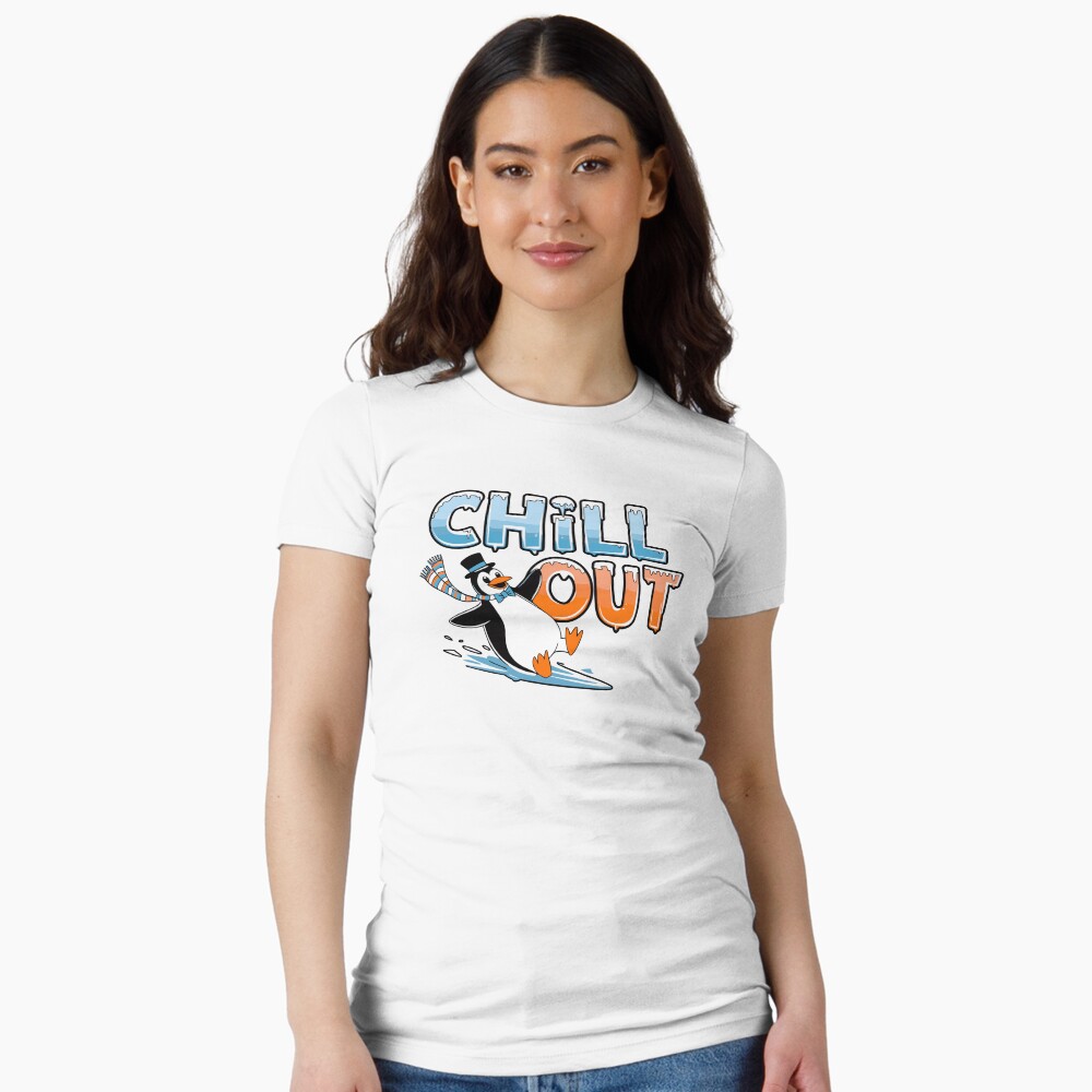 Chill Out Fitted T-Shirt - cute pet design by HackerLooks
