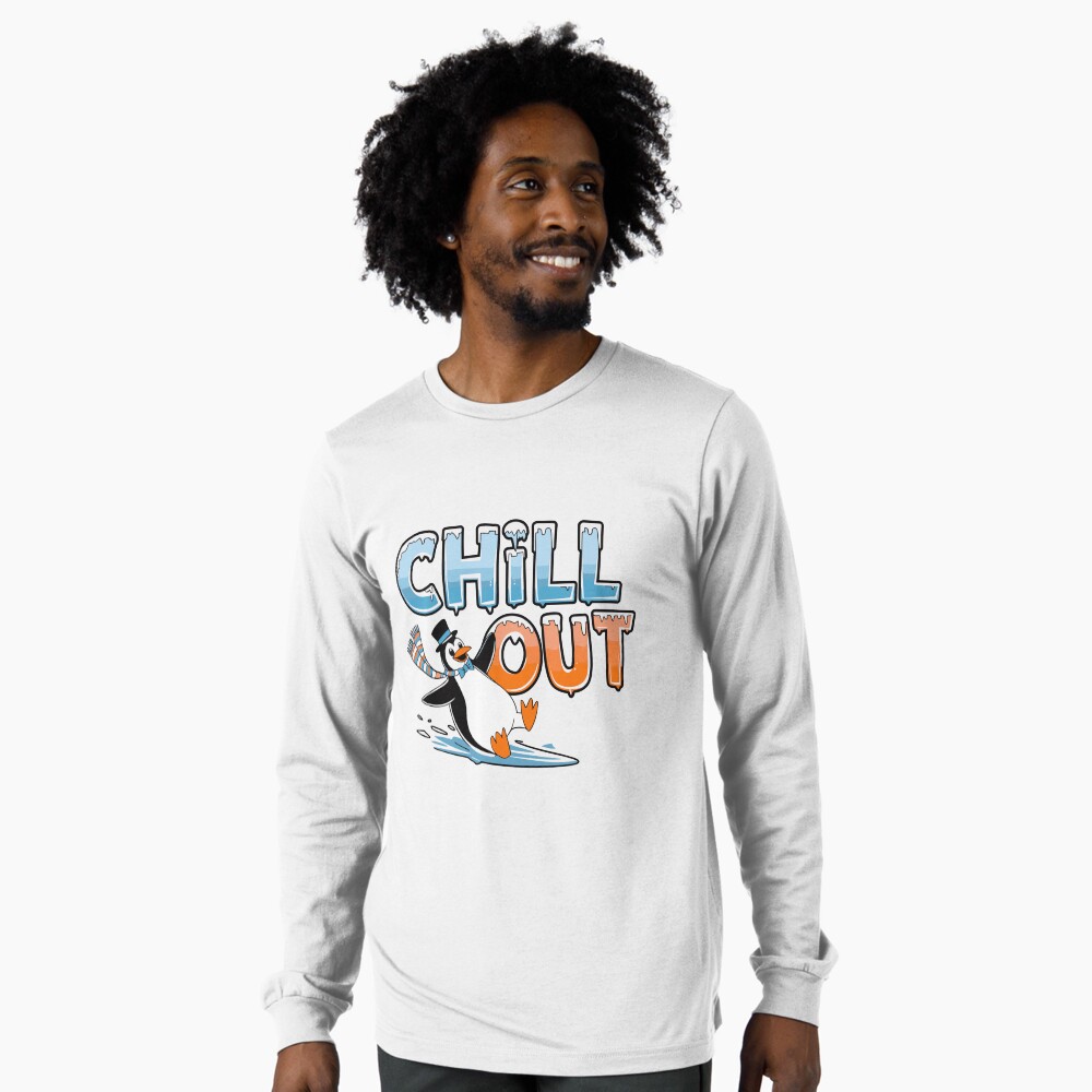 Chill Out Long Sleeve T-Shirt - cute pet design by HackerLooks