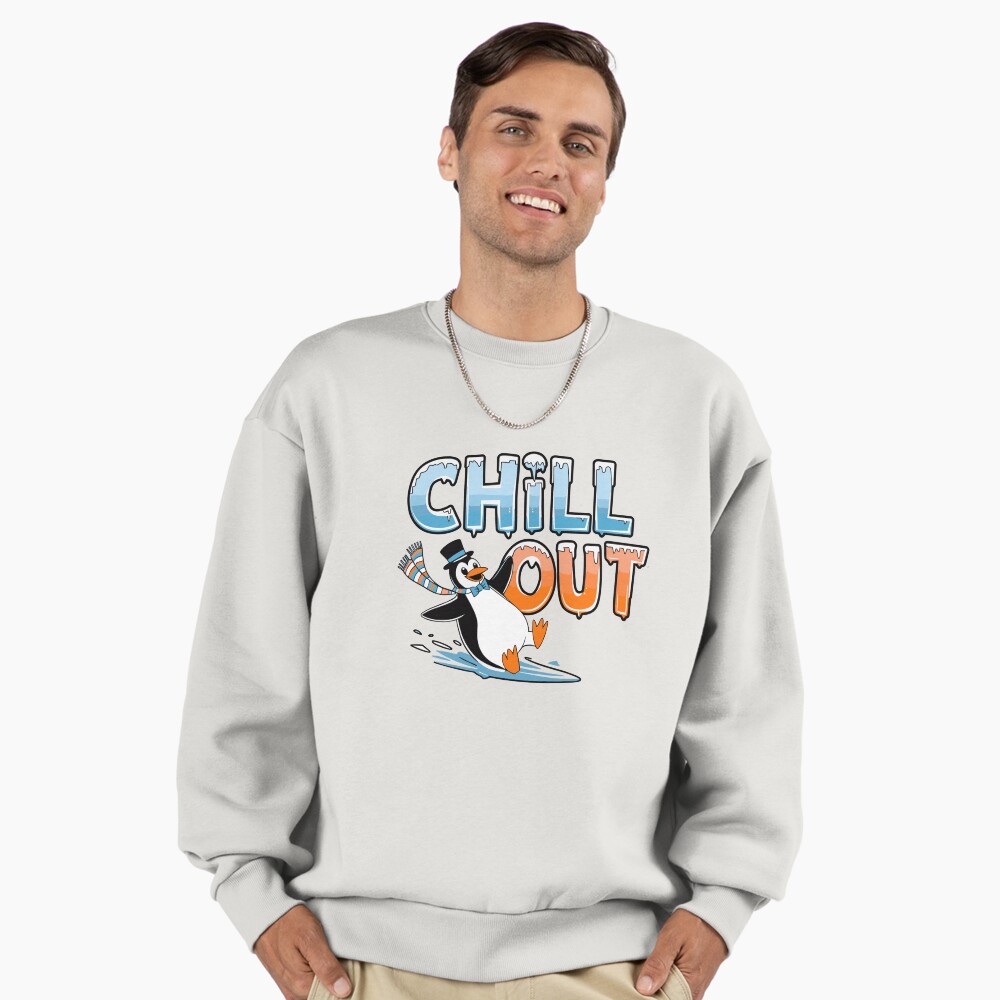 Chill Out Premium Oversized Sweatshirt - cute pet design by HackerLooks