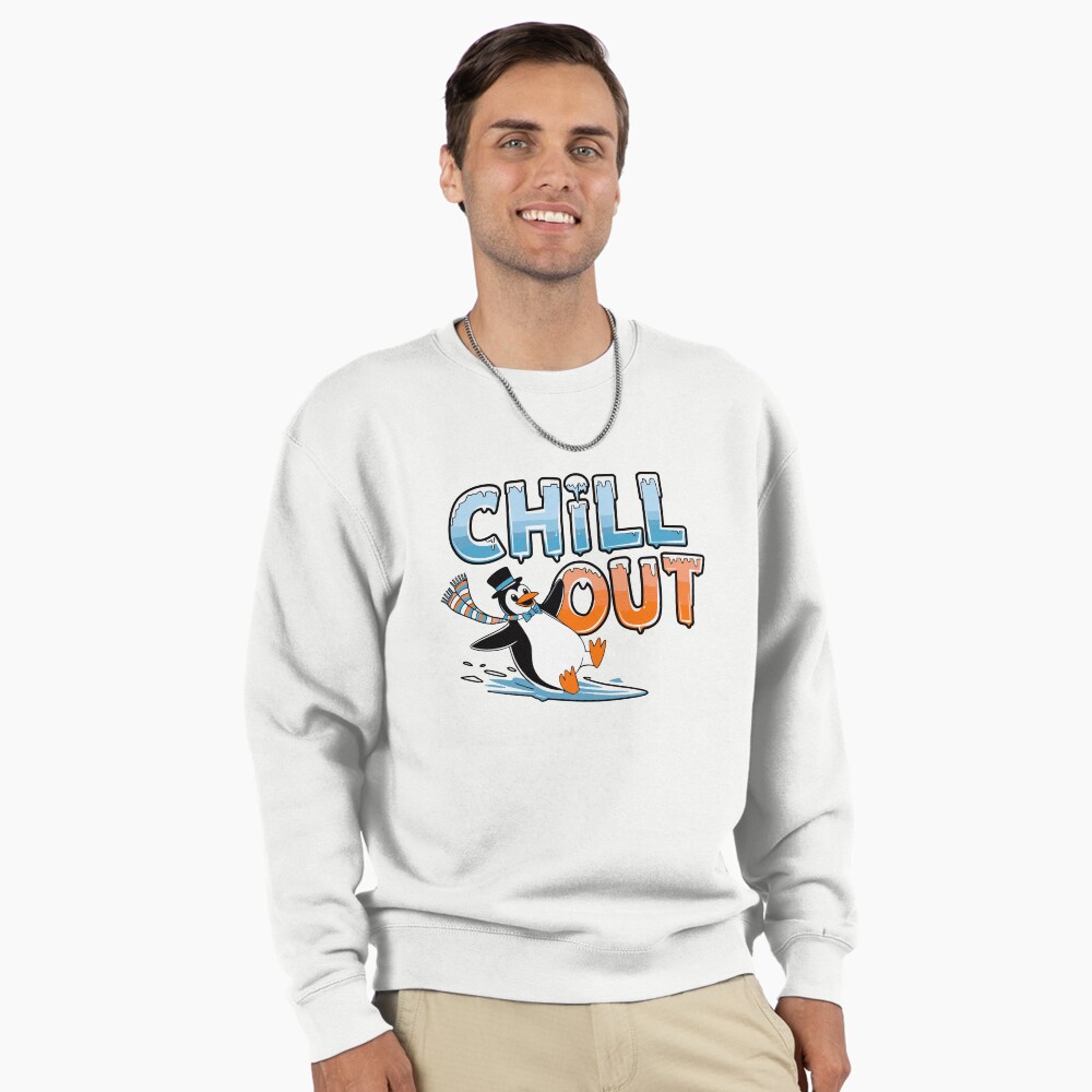 Chill Out Pullover Sweatshirt - cute pet design by HackerLooks
