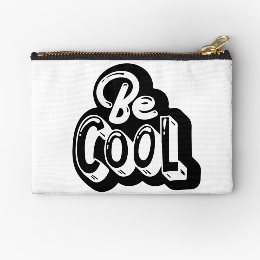 Be Cool Zipper Pouch - cute pet design by HackerLooks