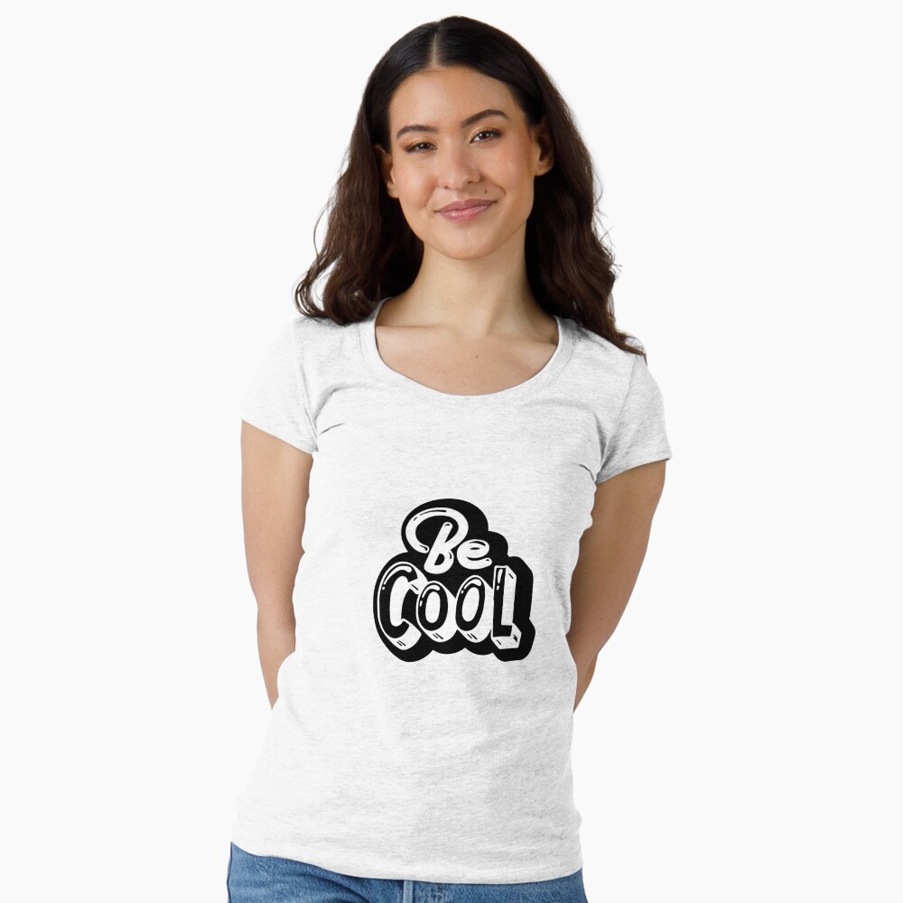 Be Cool Fitted Scoop T-Shirt - cute pet design by HackerLooks