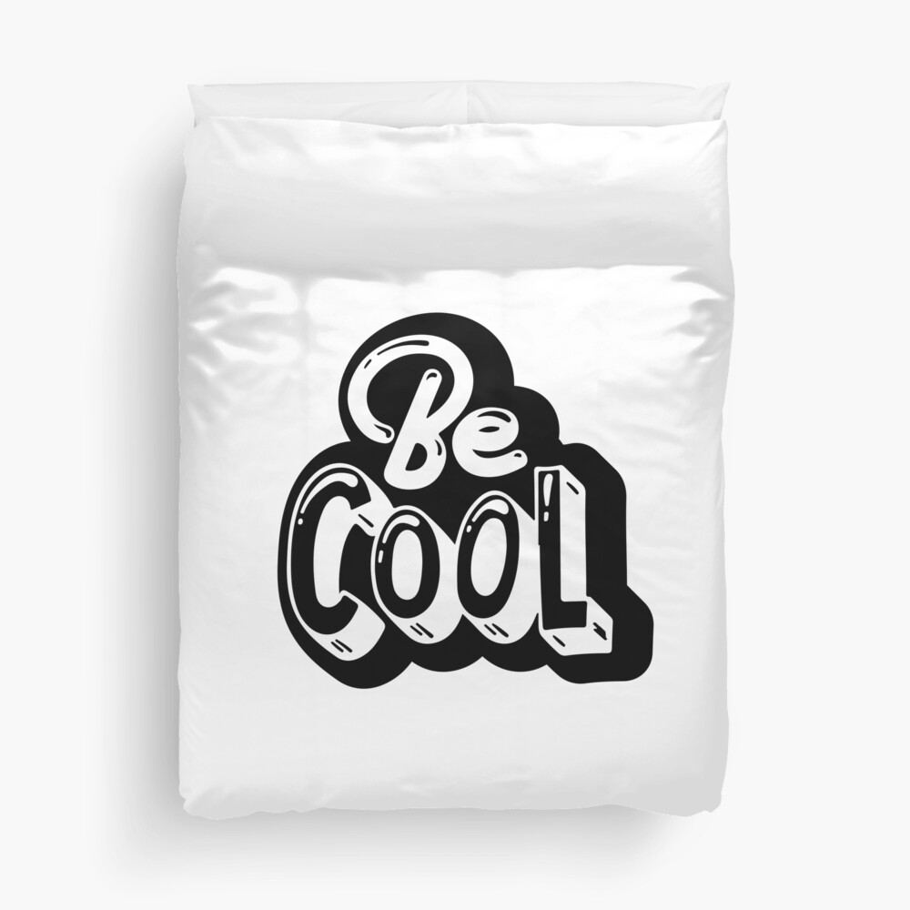 Be Cool Duvet Cover - cute pet design by HackerLooks