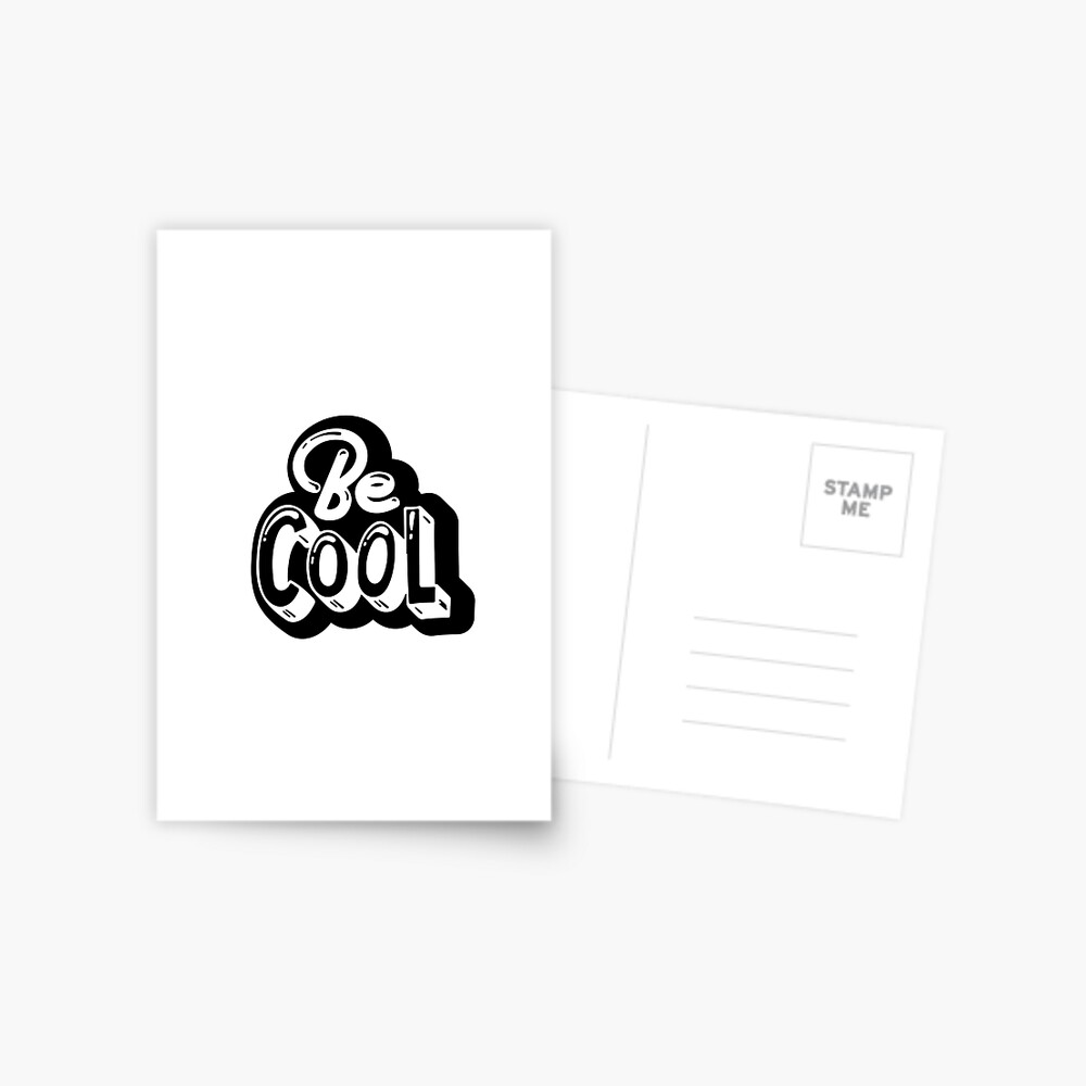 Be Cool Postcard - cute pet design by HackerLooks
