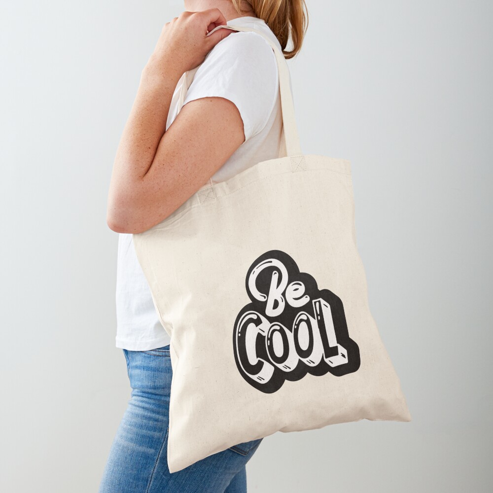 Be Cool Cotton Tote Bag - cute pet design by HackerLooks