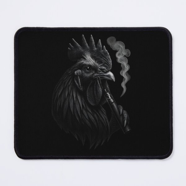 Item preview, Vape Rooster – Black and White Vape Art Illustration designed and sold by House of Taste Designs.