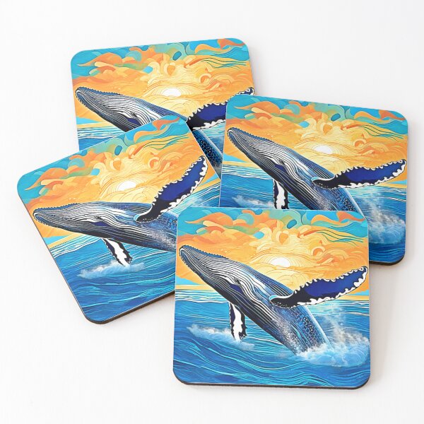 Item preview, Humpback Sunset Leap Art designed and sold by Health And Fitness Posts e-Store.