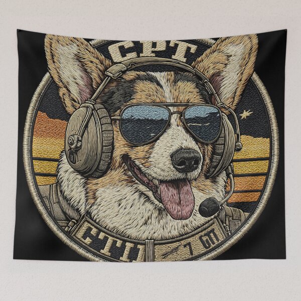 Item preview, A Corgi's Aviator Adventure designed and sold by Venon28.