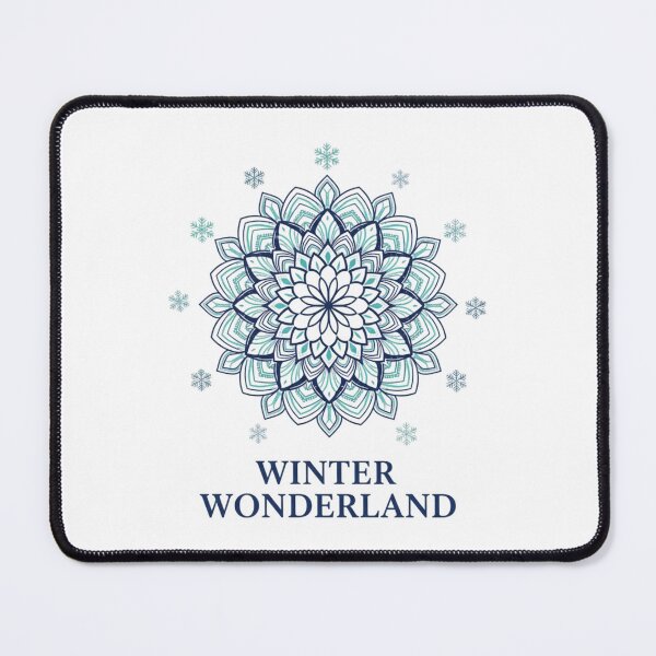 Item preview, Arte de mandala con copos de nieve para el país de las maravillas invernal designed and sold by Silent Watch Threads..
