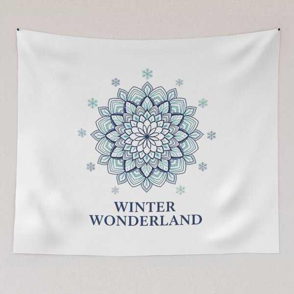 Item preview, Mandala Snowflake Winter Wonderland Art designed and sold by Silent Watch Threads..