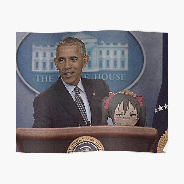 Obama and his best friend Nico Yazawa Poster