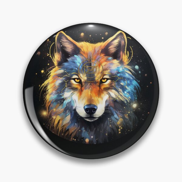 Item preview, Galactic Flame Wolf – Cosmic Energy Unleashed designed and sold by Daagath.