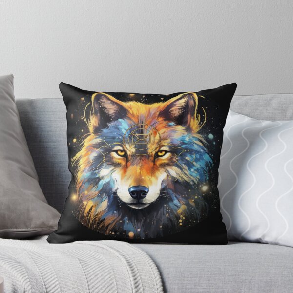 Item preview, Galactic Flame Wolf – Cosmic Energy Unleashed designed and sold by Daagath.