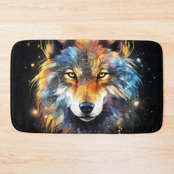Item preview, Galactic Flame Wolf – Cosmic Energy Unleashed designed and sold by Daagath.