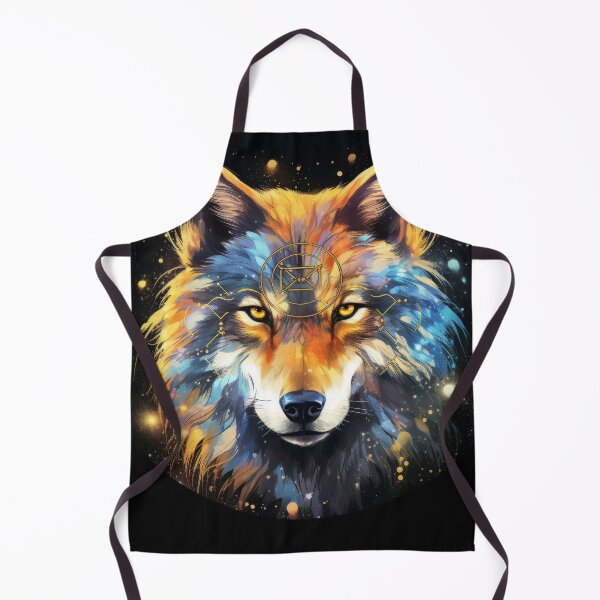 Item preview, Galactic Flame Wolf – Cosmic Energy Unleashed designed and sold by Daagath.