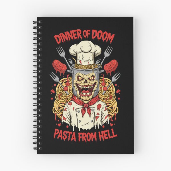 Item preview, Dinner of Doom Pasta From Hell Horror Chef Illustration designed and sold by 14blast.