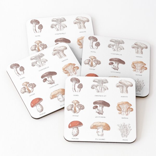 Item preview, Mushroom ID Chart • Minimal Field Poster Guide designed and sold by Blok45.