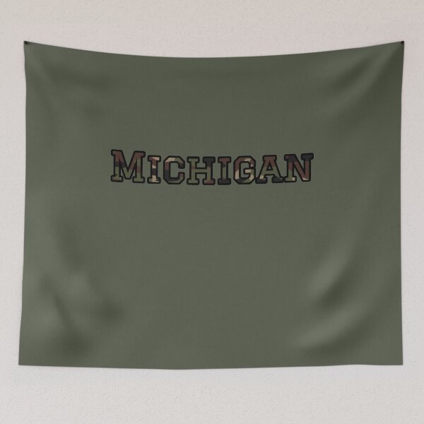 Item preview, Michigan Camo Typography – Rugged Outdoor Military Style Design designed and sold by Long Family Gifts.